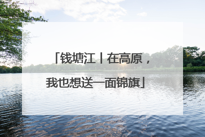 钱塘江丨在高原，我也想送一面锦旗