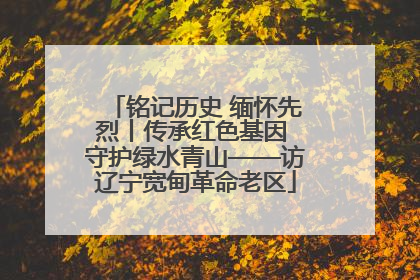 铭记历史 缅怀先烈丨传承红色基因 守护绿水青山——访辽宁宽甸革命老区