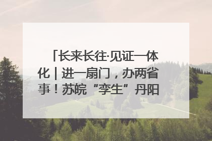 长来长往·见证一体化｜进一扇门，办两省事！苏皖“孪生”丹阳如何做到的？