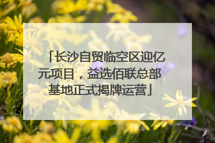 长沙自贸临空区迎亿元项目，益选佰联总部基地正式揭牌运营