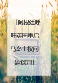 阿根廷呼吁英国重启马岛主权问题谈判
