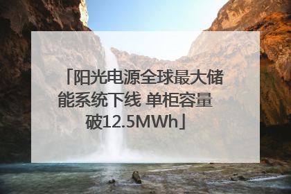 阳光电源全球最大储能系统下线 单柜容量破12.5MWh