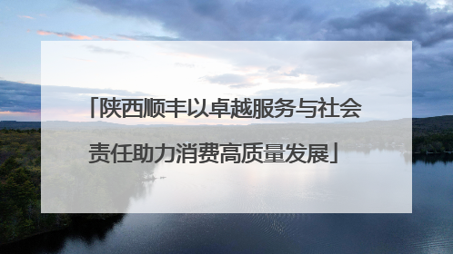 陕西顺丰以卓越服务与社会责任助力消费高质量发展