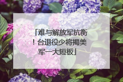 难与解放军抗衡！台退役少将揭美军一大短板