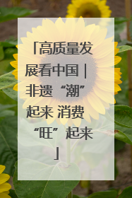 高质量发展看中国｜非遗“潮”起来 消费“旺”起来