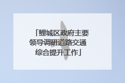 鲤城区政府主要领导调研道路交通综合提升工作