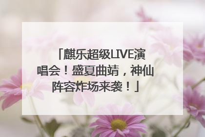麒乐超级LIVE演唱会！盛夏曲靖，神仙阵容炸场来袭！