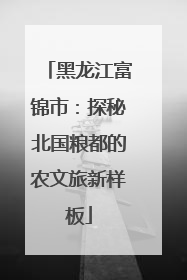 黑龙江富锦市：探秘北国粮都的农文旅新样板