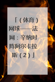 （体育）网球——法网：辛纳对阵阿尔卡拉斯（2）