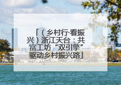 （乡村行·看振兴）浙江天台：共富工坊“双引擎”驱动乡村振兴路