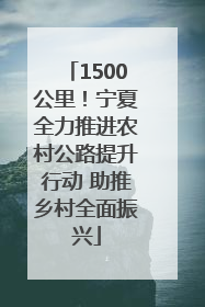 1500公里！宁夏全力推进农村公路提升行动 助推乡村全面振兴