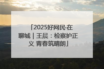 2025好网民·在聊城｜王晨：检察护正义 青春筑晴朗