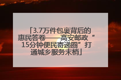 3.7万件包裹背后的惠民答卷——高安邮政“15分钟便民寄递圈”打通城乡服务末梢