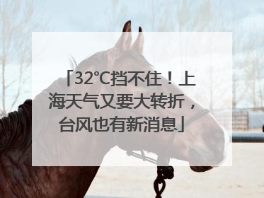 32℃挡不住！上海天气又要大转折，台风也有新消息