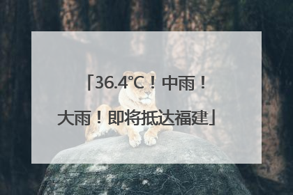 36.4℃！中雨！大雨！即将抵达福建