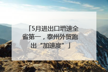 5月进出口增速全省第一，泰州外贸跑出“加速度”