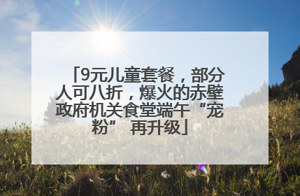 9元儿童套餐，部分人可八折，爆火的赤壁政府机关食堂端午“宠粉” 再升级